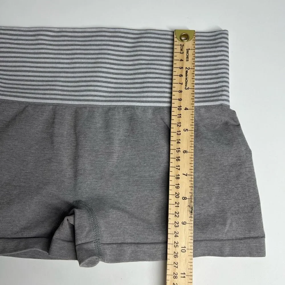 NWOT Skinny Girl Smoothers & Shapers Gray Booty lifter boy shorts slim fit Sz L